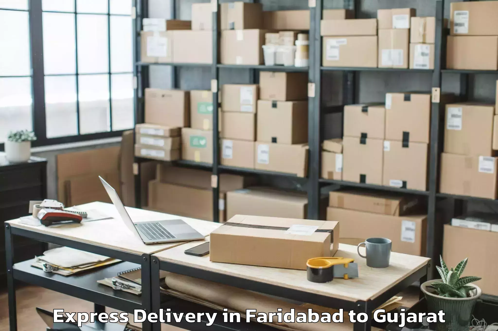 Easy Faridabad to Bedi Express Delivery Booking